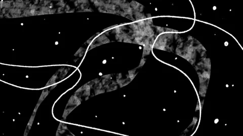 Animated Hand Drawn Organic Scribble Overlay With Sketch Curves Doodle Shapes Video stock 339006804