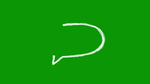An animated hand drawn oval speech bubble in white outline on chroma key Vídeo Stock 346824726