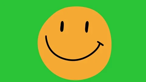 Animated Hand Drawn Peaceful Smiling Emoji Effect Green Screen Overlay 스톡 동영상 340532125