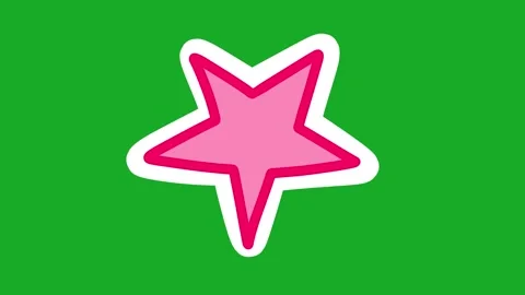 Animated Hand Drawn Pink Star Doodle Effect Green Screen Overlay Vidéo 340531617
