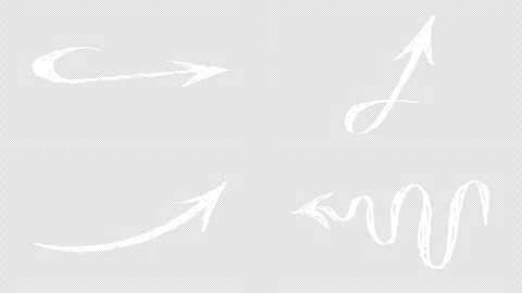 Animated Hand Drawn Scribble Arrow Pack with Transparent Background Sketch Stockbeeldmateriaal 338199267