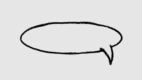 Animated hand-drawn speech bubble 1 Stock Footage 262373104