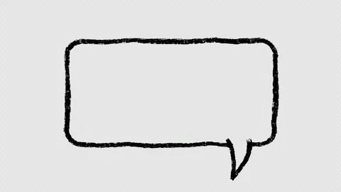 Animated hand-drawn speech bubble 2 Stock Footage 262373109