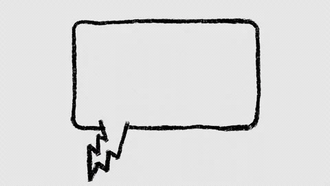 Animated hand-drawn speech bubble 6 Stock Footage 262373329