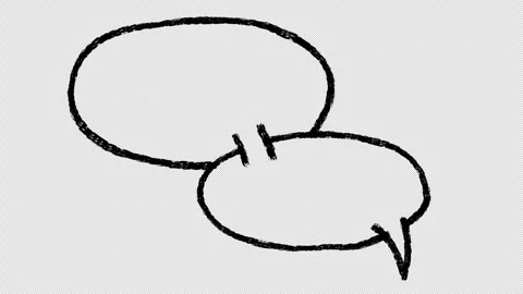 Animated hand-drawn speech bubble 7 Stock Footage 262373353