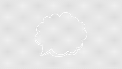 Animated hand drawn speech bubble with distorted edges Stock Footage 330427552