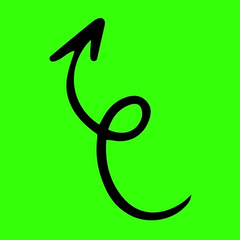 Animated Hand Drawn Spiral Arrow Upward Curve 스톡 동영상 342578862