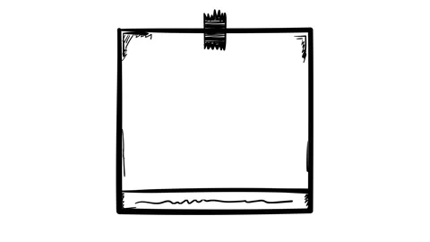 Animated hand-drawn square frame on alpha channel Stock Footage 115730381