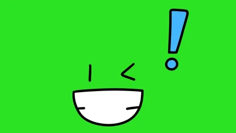 Animated Hand Drawn Surprised Wink Face Green Screen Overlay Vidéo 340532035