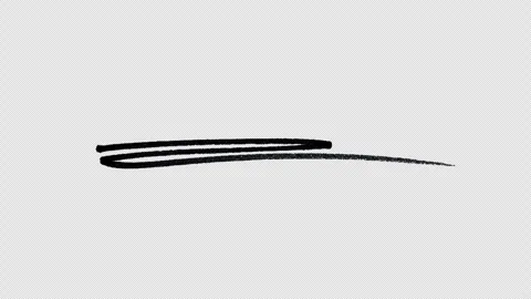Animated Hand Drawn Underline Stroke Line Motion Graphics Overlay Stock-Footage 347363076