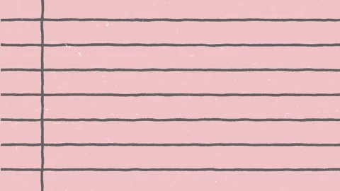 Animated Hand Drawn Vintage Note book Lines on Pink Background Looping Motion Stock Footage 308464400