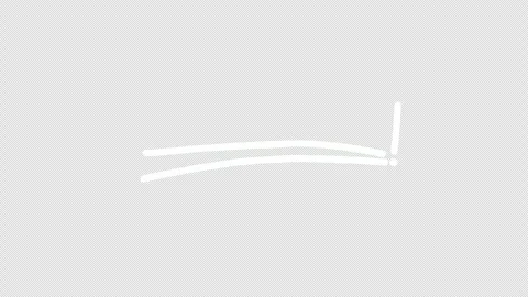 Animated hand-drawn white chalk double underline stroke  Stock Footage 343695275