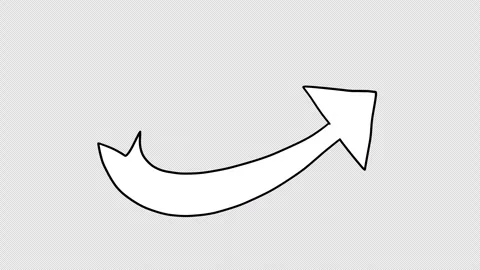 Animated hand drawn white doodle arrows. Video clip with alpha channel. Stock Footage 302302927