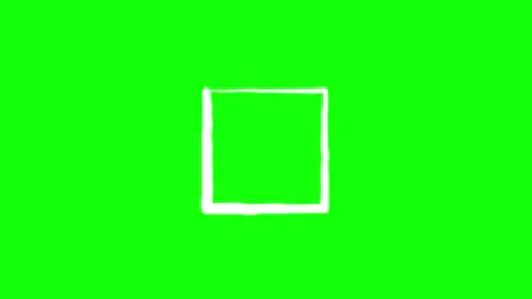 Animated Hand Drawn White Rectangle on Green Screen Stock-Footage 312968422