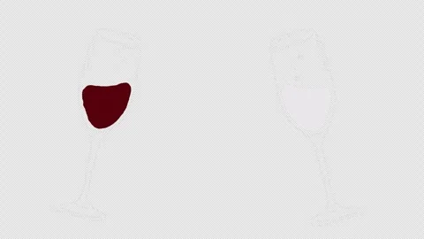 Animated Hand Drawn Wine Glasses Clinking Celebration 2D Animation Video stock 324896309