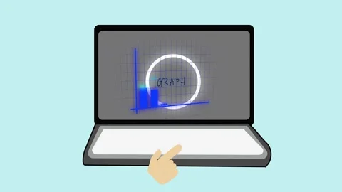 Animated hand gesture laptop touchscreen interface digital technology clean.. Stock Footage 321442170