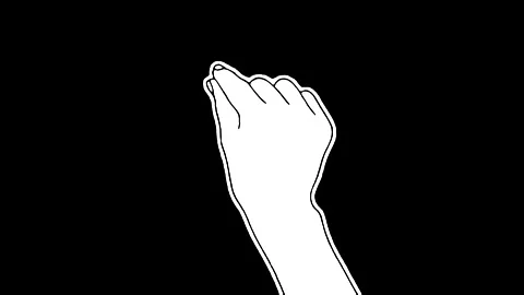 Animated hand icon showing multitouch gestures on black screen. Stock Footage 203214765