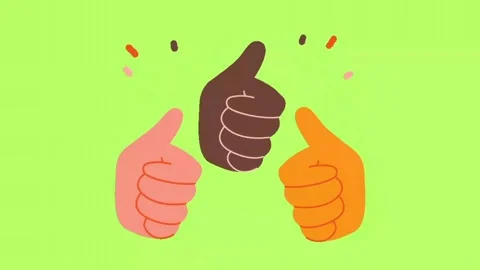Animated hand showing thumbs up isolated green screen backgrounds Stock Footage 300328939