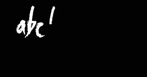 Animated Hand Written Lowcase Latin Letters on Transparent Background Video stock 118801981