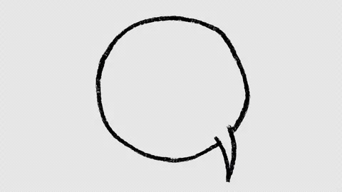 Animated handdrawn speech bubble 3 Stock Footage 262373101