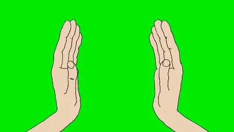 Animated hands, shows how big  something. Video stock 103500392