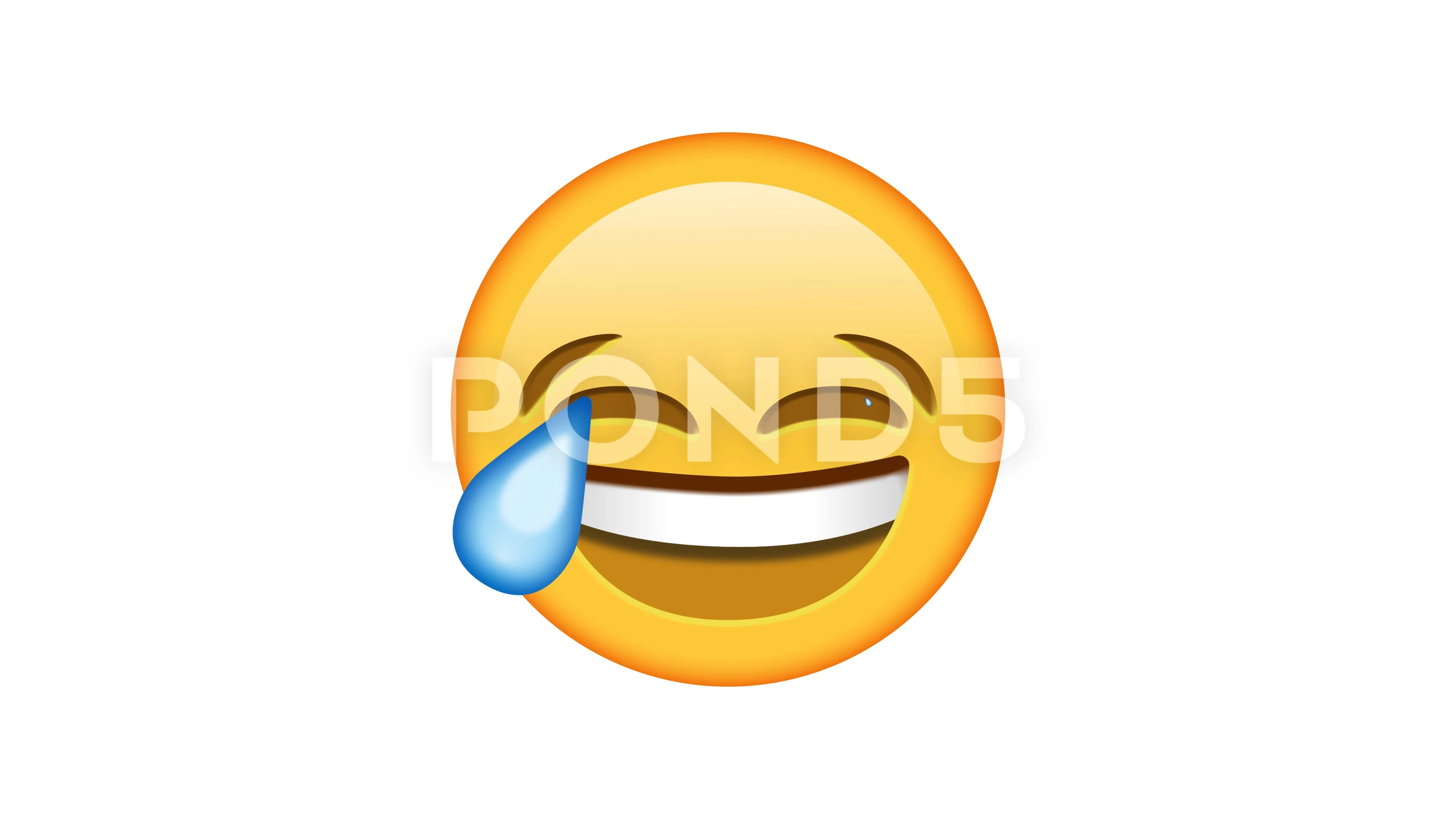 Animated Happy crying with laughter emoj... | Stock Video | Pond5