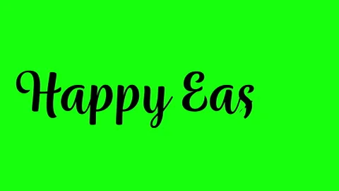 Animated Happy Easter Text Written on Greenscreen Stock Footage 301621461