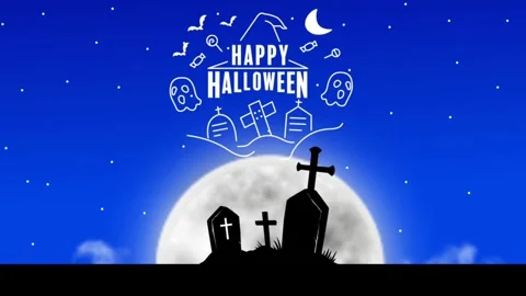 Animated happy halloween Stock Footage 280153758