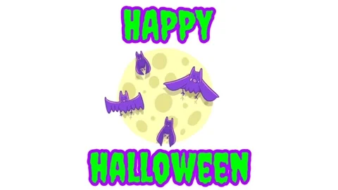 Animated happy halloween Stock Footage 281139780