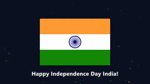 Animated Happy Independence Day India Flag. Vídeos de archivo 335557504