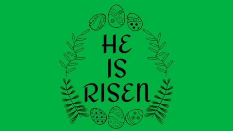 Animated he is risen blessings with different plant leaves Video stock 265140940