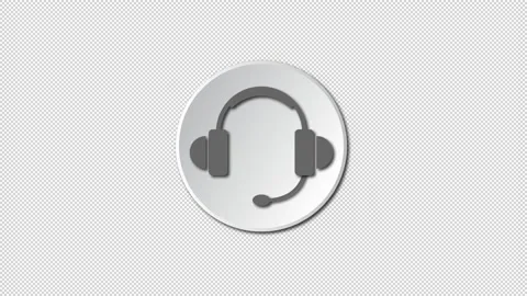 Animated headphone icon on a transparent background. 스톡 동영상 158117557