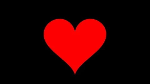 Animated heart beating in a sinus rhythm on a black background Stock-Footage 288042515