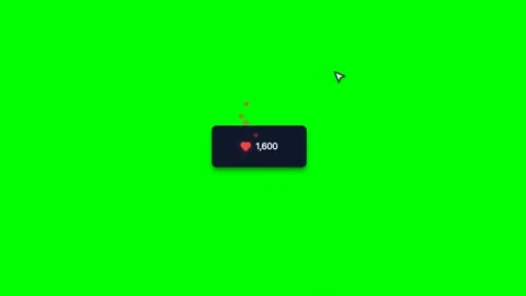 Animated like heart button pop burst on green screen Vídeo Stock 344371419