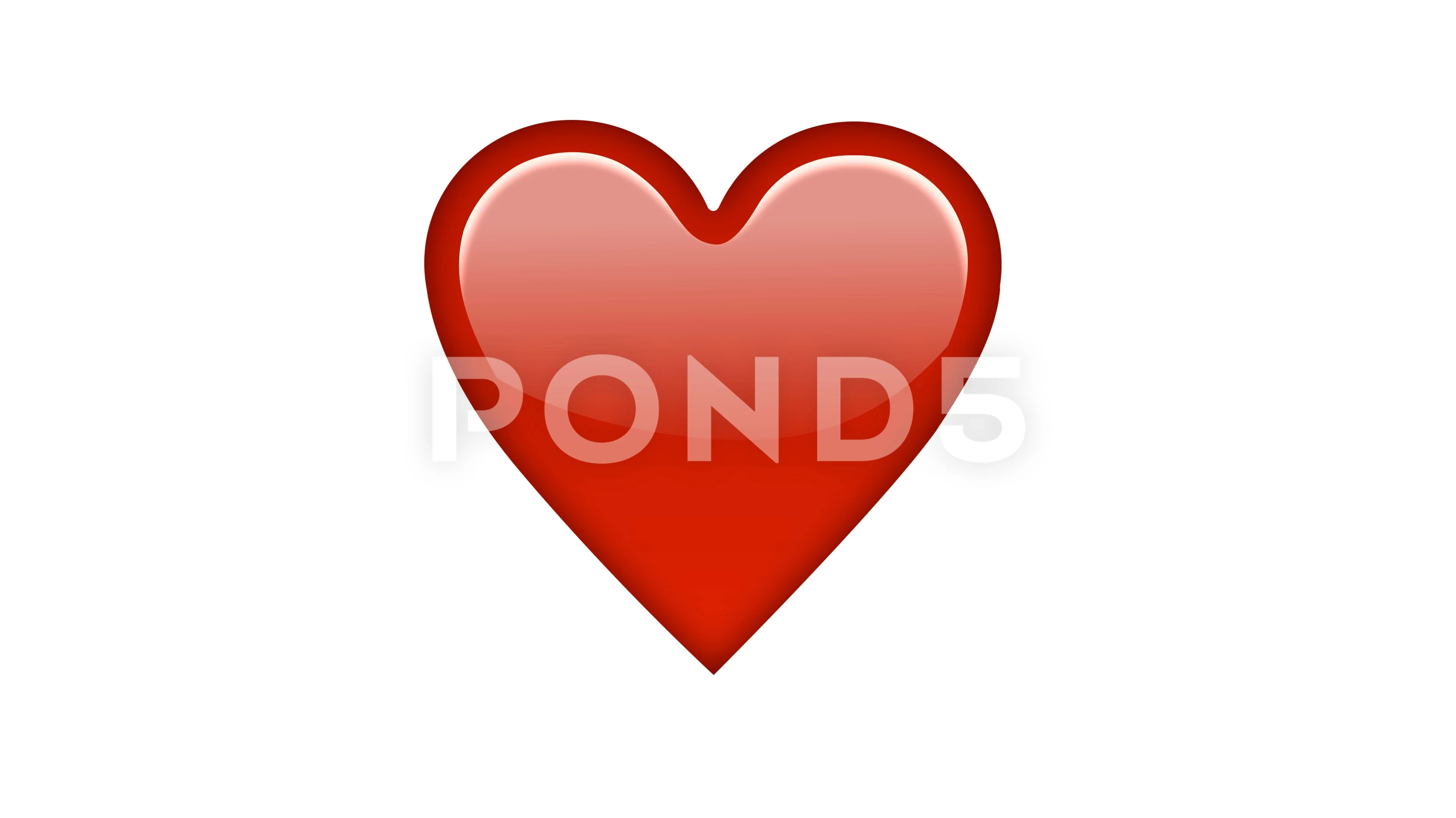 skuffe Gøre mit bedste sponsor Animated heart emoji icon beating - w/ma... | Stock Video | Pond5