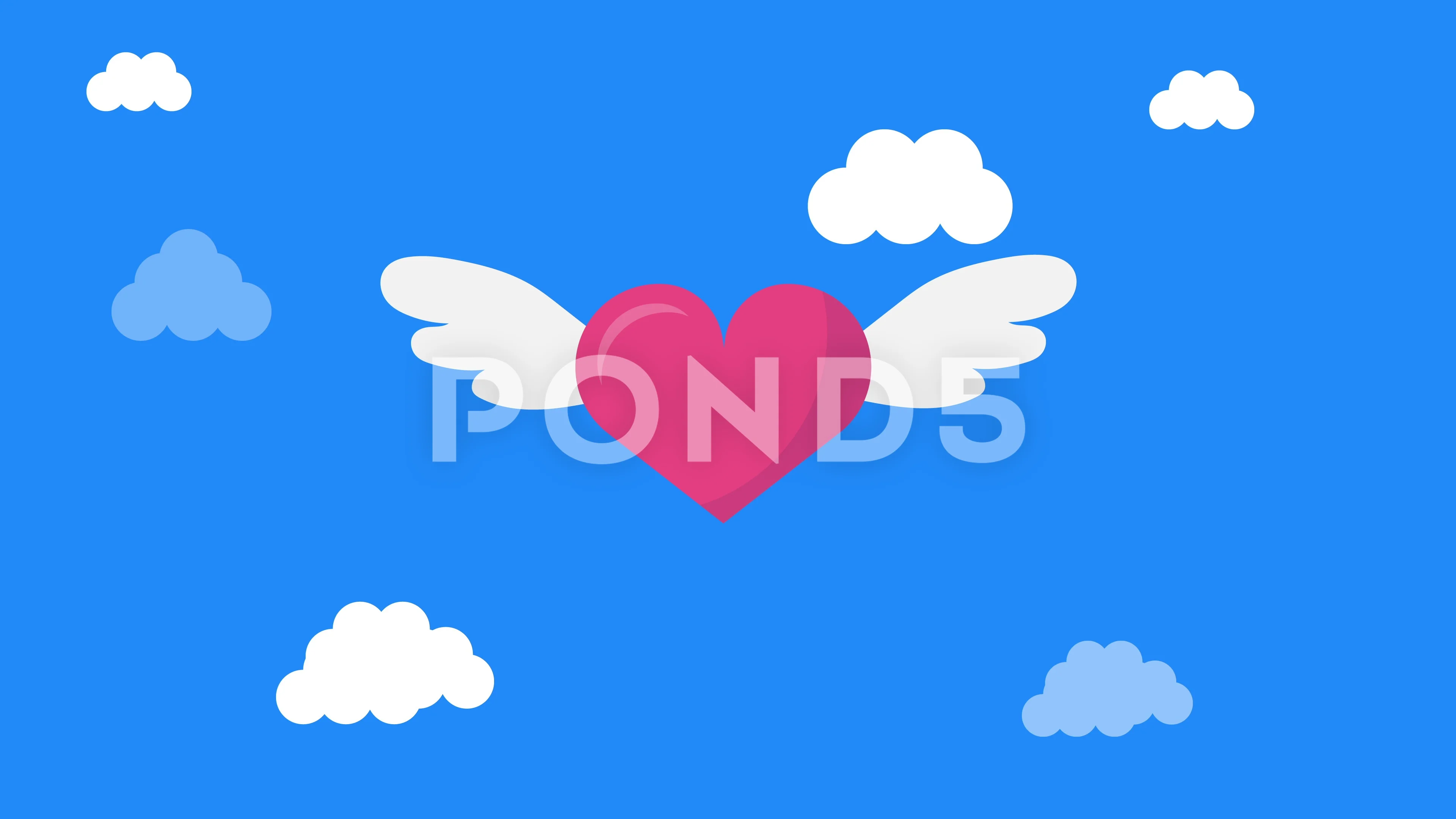 Animated heart  with Wings a... | Stock Video | Pond5