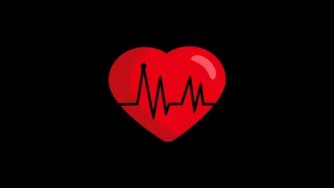 Animated heart icon featuring a smooth pulsing effect Stock Footage 321643530