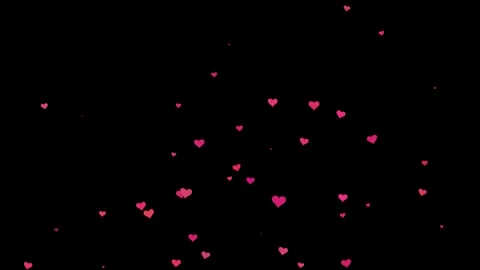 Animated heart icon gently floating on a dark black background Stock Footage 322016271