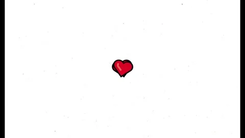 Animated heart icon isolated on white background Stock Footage 320354828