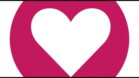 Animated Heart Icon on Pink Background Vídeos de archivo 334371003