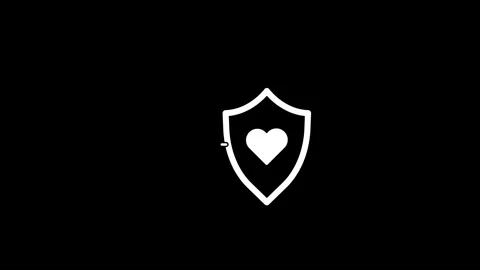 Animated heart icon technology concept Stock Footage 263046166