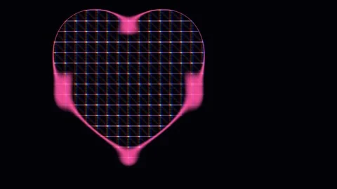 Animated Heart Network Node Graphic Seamless Loop Stock Footage 342779981