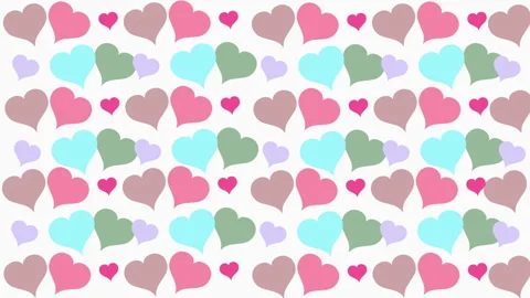 Animated heart pattern background with soft colors Stock Footage 327072092