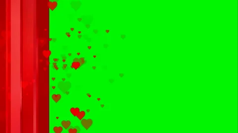 Animated heart red jacket on green screen chroma Video stock 60835665