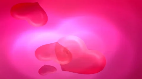 Animated hearts flyingh trough camera Stock Footage 47272236