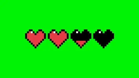 Animated hearts green screen background Stock Footage 260996628