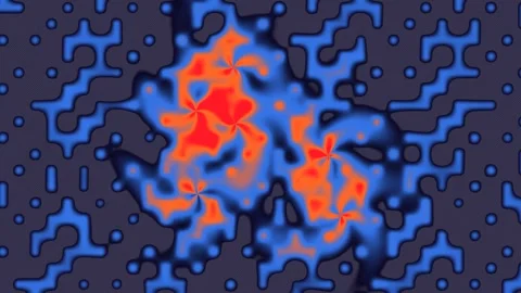 Animated Heatmap Data Background with Glowing Patterns Stock Footage 341630975