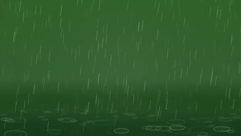 Animated Heavy Rain Falling on Green Forest Ground Surface Stock Footage 344617305