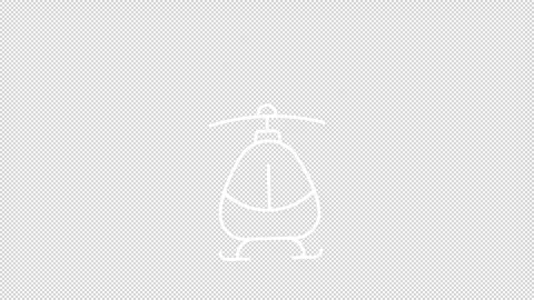 Animated helicopter white line icon Stock Footage 333759192