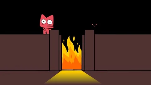 Animated Hell Gate Opening - Transparent Background Stock Footage 282784442